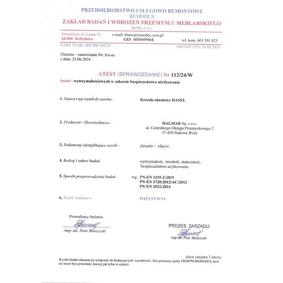 Pisaniški stol HASEL - črno-siva