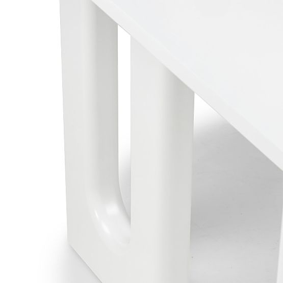 Pisarna miza/konsola Lichi 120 cm, bela, loki
