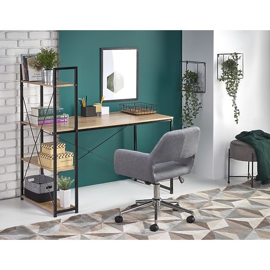 Pisarna miza NARVIK B1 - hrast sonoma/črna