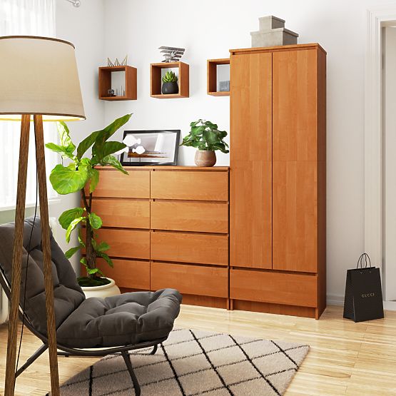 Pisarniška omara R 60 cm CLP 1 predal 2 vrata PK Jelša