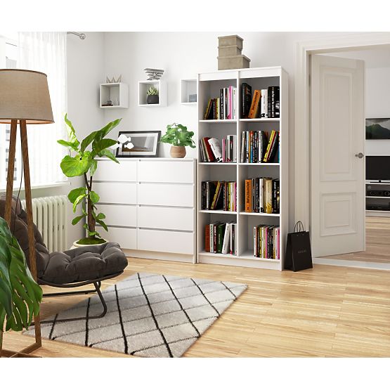 PISARNIŠKI REGAL R 80 cm CLP 8 POLIC BELI