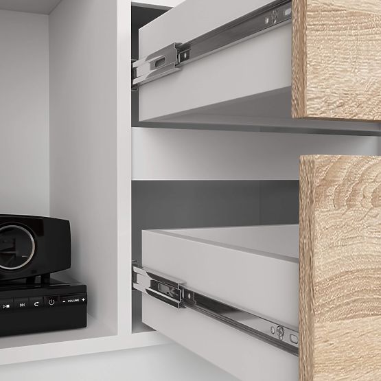 PISARNIŠKI REGAL R 80 cm CLP R11 PK BELI / SONOMA