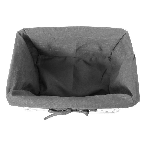 Pletena košara 30x20x15 cm - belo-siva