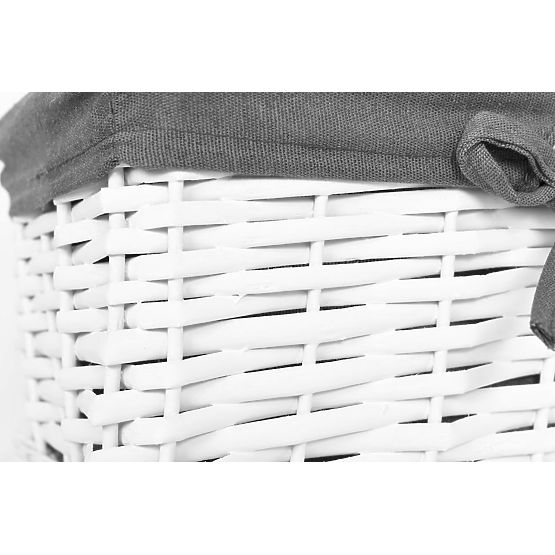 Pletena košara 30x20x15 cm - belo-siva