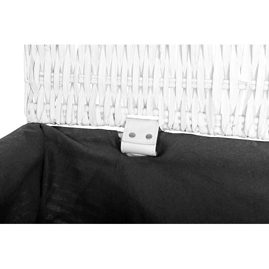 Pletena skrinja 105L 66x40x40 cm belo-siva