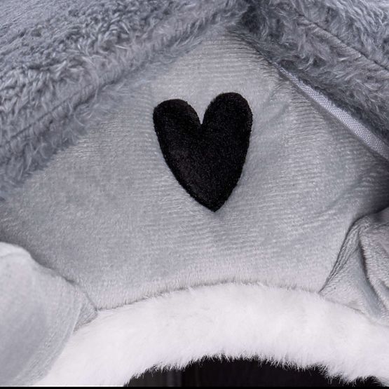 Plišasta hiška za mačko JASPER siva