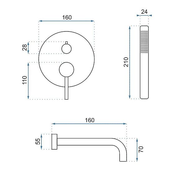 Podometna kopalniška armatura Rea Lungo Baker + Box