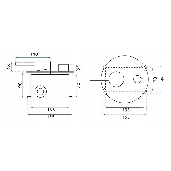 Podometna pršna garnitura Rea Argon Zlati Krtačeni + BOX