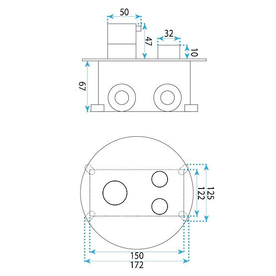 Podometna pršna garnitura s termostatom Rea Lungo Diamond Zlati+ BOX