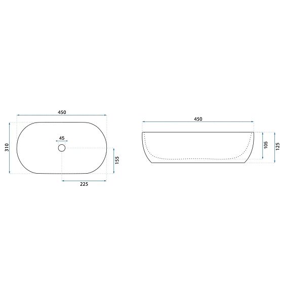Pohištveni umivalnik Rea Amelia 45
