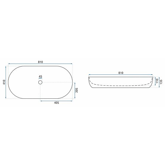Pohištveni umivalnik REA CLEO 81 Bela