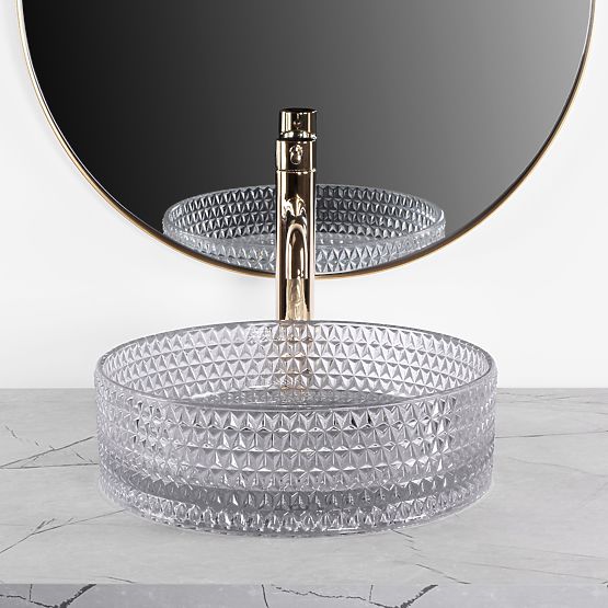 Pohištveni umivalnik Rea Cristal Svetlo Siva