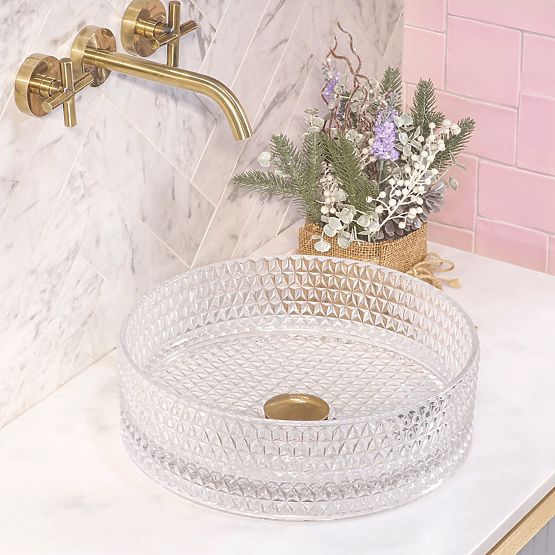 Pohištveni umivalnik Rea Cristal Transparent 35