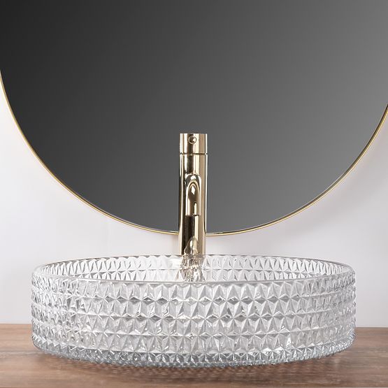 Pohištveni umivalnik Rea Cristal Transparent 39