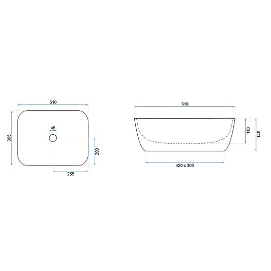 Pohištveni umivalnik Rea Freja Travertine Matt