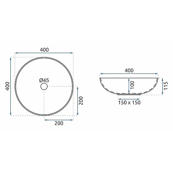 Pohištveni umivalnik Rea Kioto