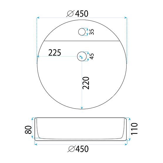 Pohištveni umivalnik REA Ronda