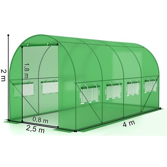 Pokrov za folijski tunel za vrtni rastlinjak 2,5x4 m