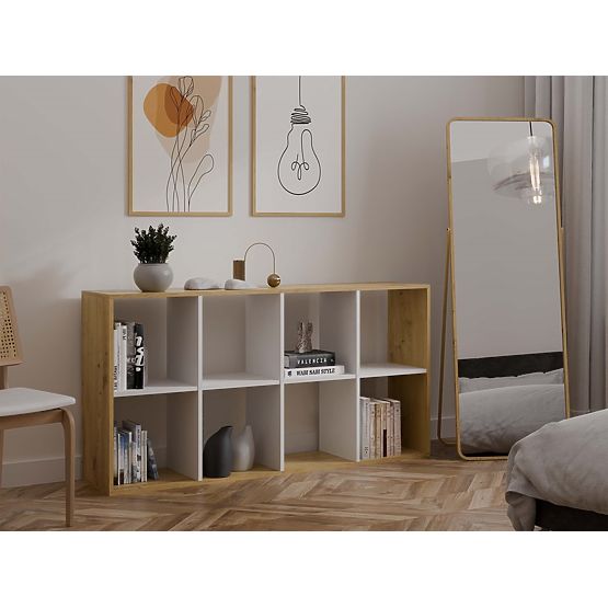 Polica Malax 2X4 HRAST ARTISAN BELA