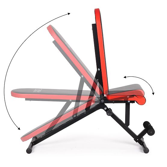 Poševna vadbena klop z nastavljivim naslonom