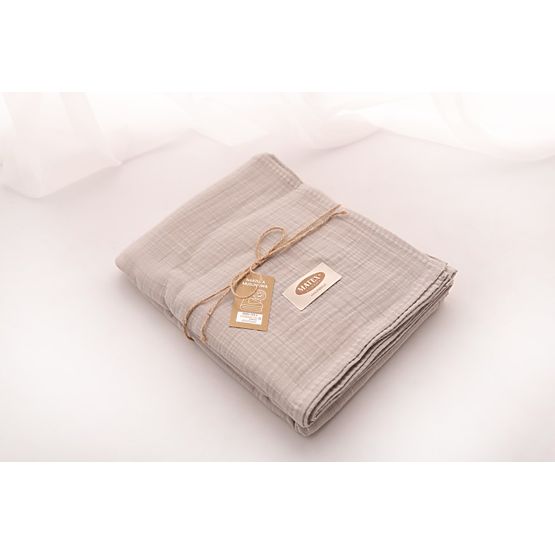 Posteljno pregrinjalo iz muslina 210x240 svetlo bež