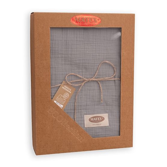 Posteljno pregrinjalo iz muslina 210x240 temno sivo