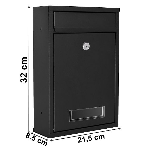 Poštni nabiralnik za pisma Gustav črna