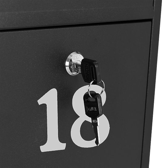 Poštni nabiralnik za pisma Gustav črna z napisi