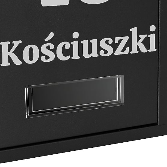 Poštni nabiralnik za pisma Gustav črna z napisi