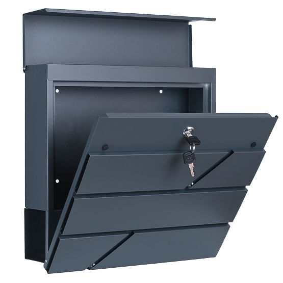 Poštni nabiralnik za pisma Tove z držalom za časopise antracit