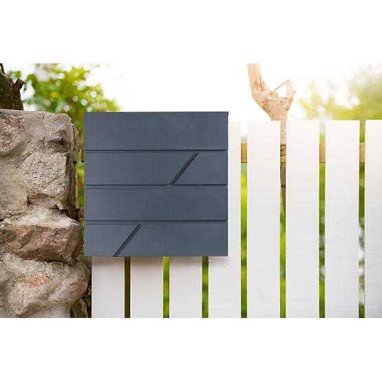 Poštni nabiralnik za pisma Tove z držalom za časopise antracit