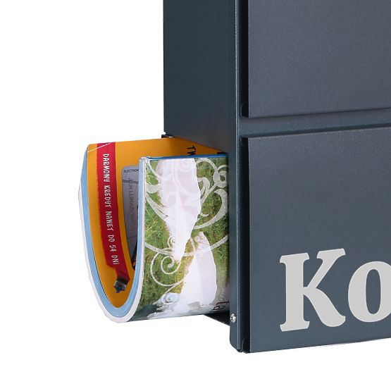 Poštni nabiralnik za pisma Vidar antracit z napisi