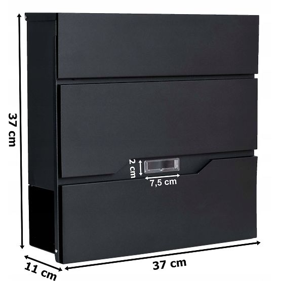 Poštni nabiralnik za pisma Vidar črna