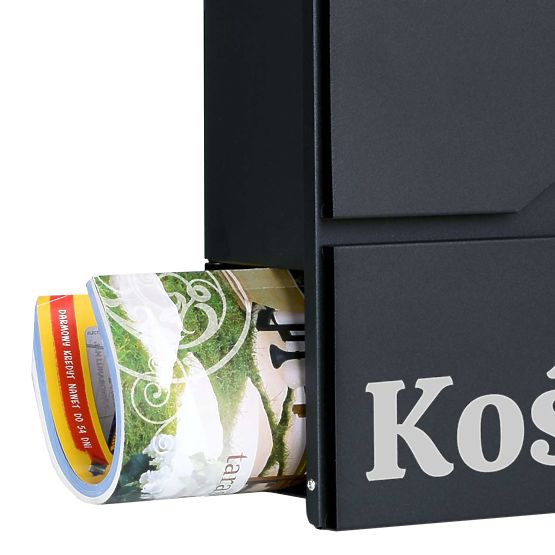 Poštni nabiralnik za pisma Vidar črna z napisi