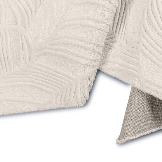 Pravokotna preproga Mona tuftana, volnena, kremna, listi, Velikost preproge: 190x290