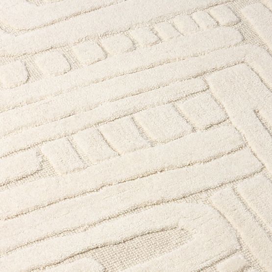 Pravokotna preproga Sophia, tuftana, bombažna, kremna, Velikost preproge: 120x180