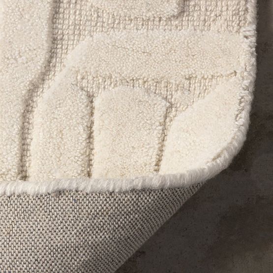 Pravokotna preproga Sophia, tuftana, bombažna, kremna, Velikost preproge: 120x180