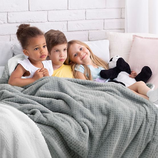 Pregrinjalo SHLEEPY sivo barvo z žakardnim vzorom klasičen stil 220x240