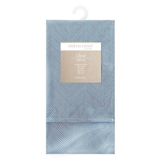 Prenaša CLEAR barva mornarsko modra tiskani motiv boho 40x140 ameliahome