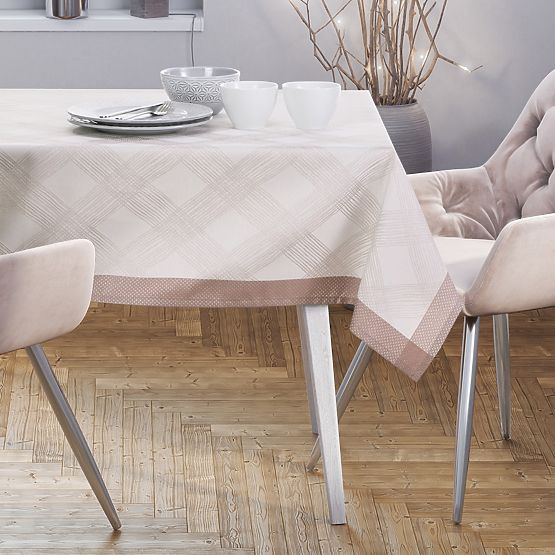 Prenašalka MILLUZA kremna metalizirana klasičen motiv 140x300 ameliahome