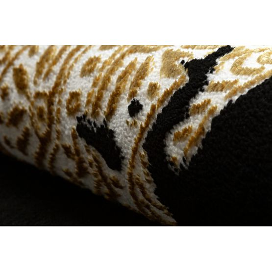 Preproga ALLURE 1965 Okvir - Strukturna, stilska, glamurozna črna / zlata