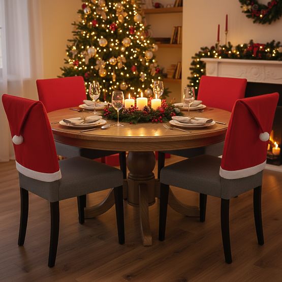 Prevleka za stol v obliki Božičkove kape 2 kosa