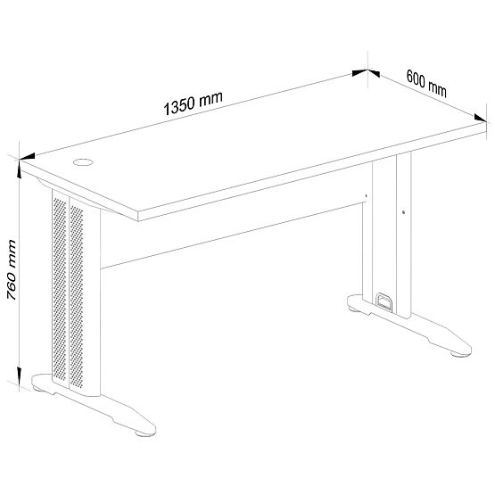 RAČUNALNIŠKA MIZA BM-135 HRAST CRAFT