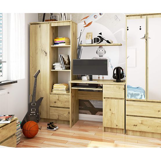 RAČUNALNIŠKA MIZA PIKSEL HRAST ARTISAN - DESNA