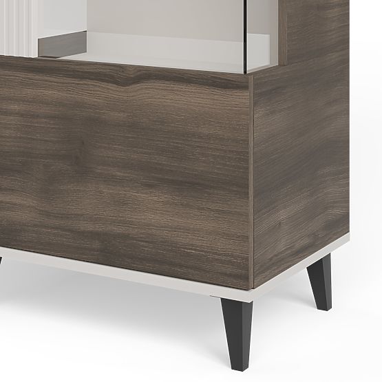 RANDOM 2 V-1 vitrina kašmir / oreh / črna