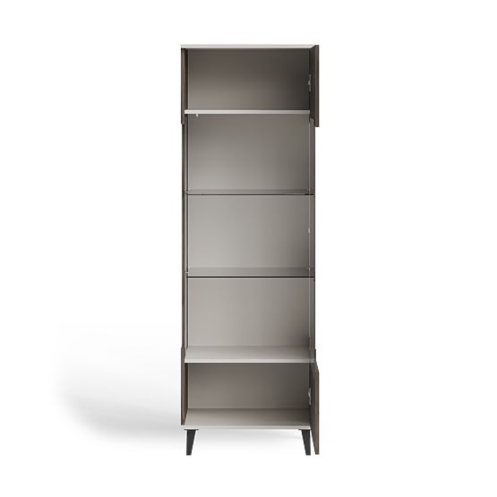 RANDOM 2 V-1 vitrina kašmir / oreh / črna