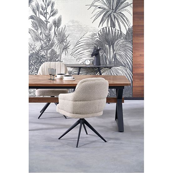 Raztegljiva miza BARON, oreh/črna (2p=1ks)