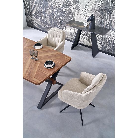 Raztegljiva miza BARON, oreh/črna (2p=1ks)