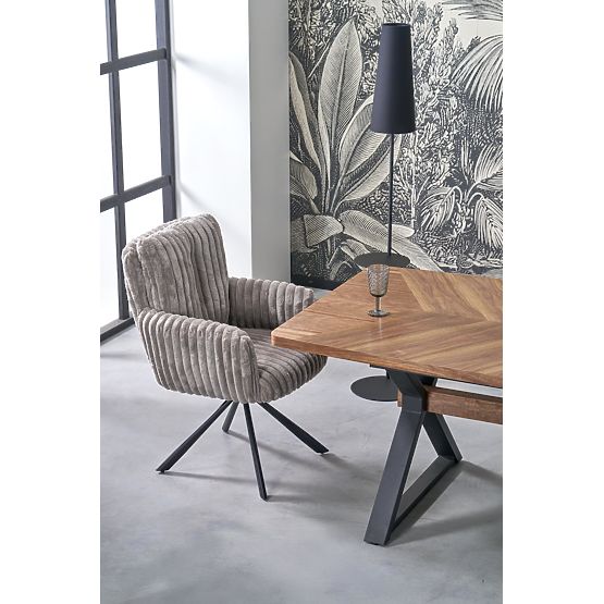 Raztegljiva miza BARON, oreh/črna (2p=1ks)