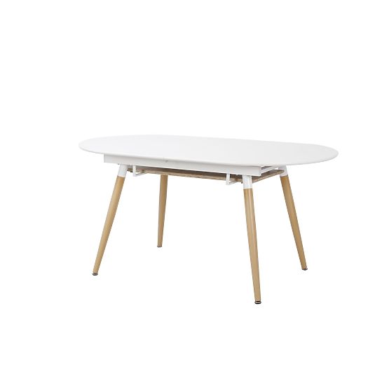 Raztegljiva miza CALIBER bela / hrast san remo (1p=1ks)